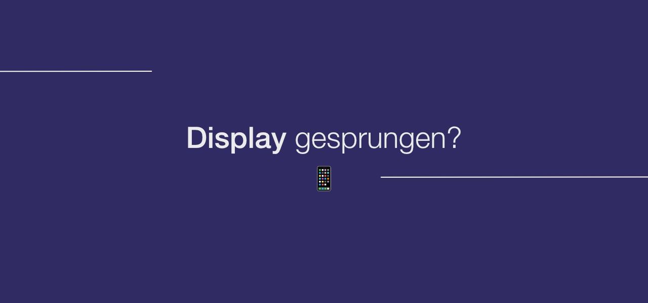 Das Display deines iPhones ist gesprungen? Oder deiner Apple Watch oder eines anderen Apple Produkts?
